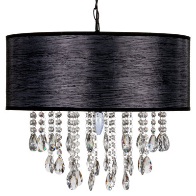 Hampton Bay 5 light Brushed Nickel Chandelier with White Fabric Shades Hampton Bay 5 light Brushed Nickel Chandelier with White Fabric Shades